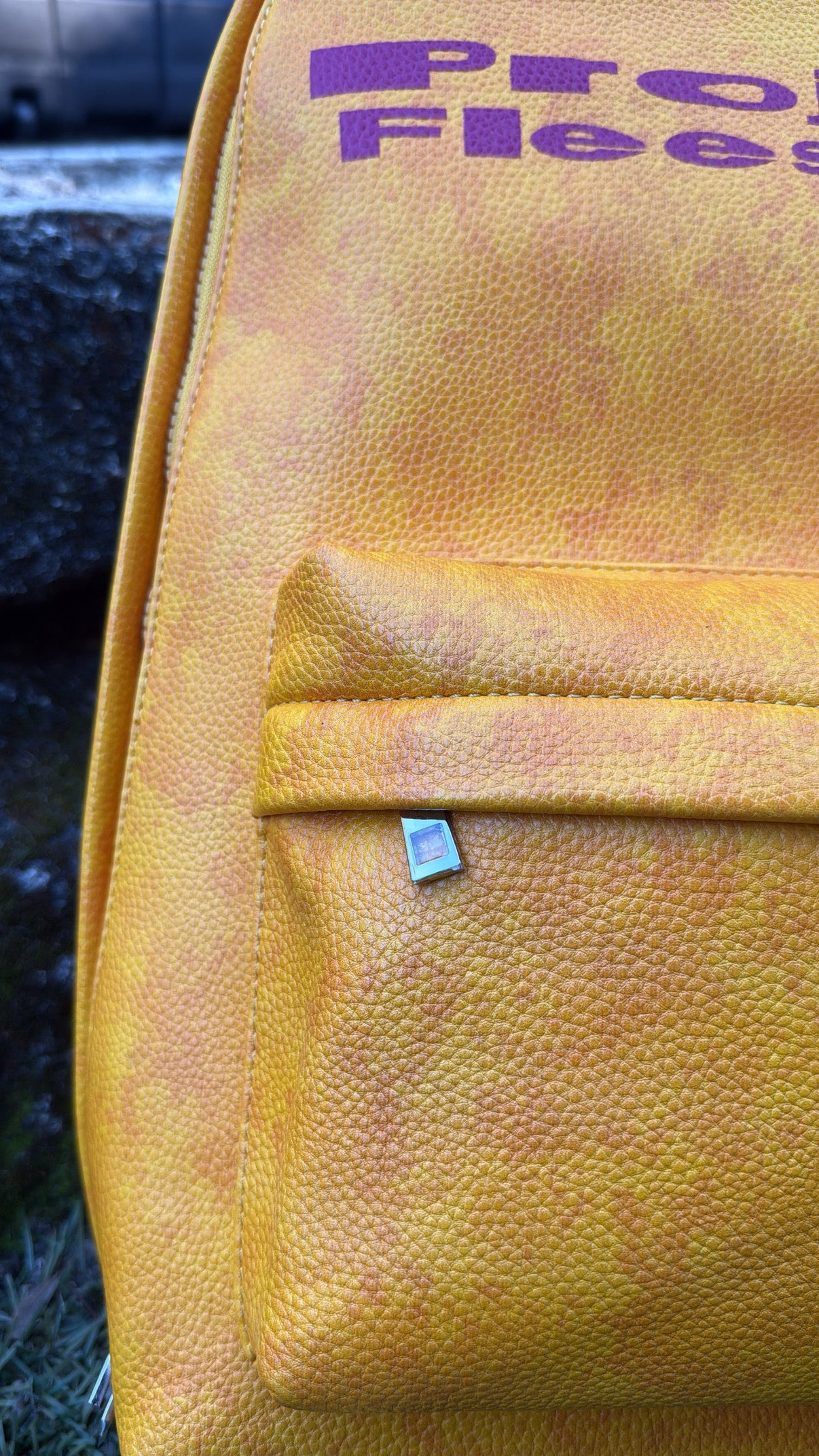 LEATHER BOOKBAG (Yellow)
