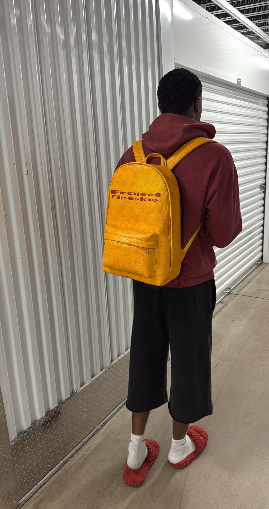 LEATHER BOOKBAG (Yellow)
