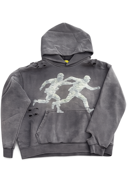 BLACK RUNNINGMAN HOODIE