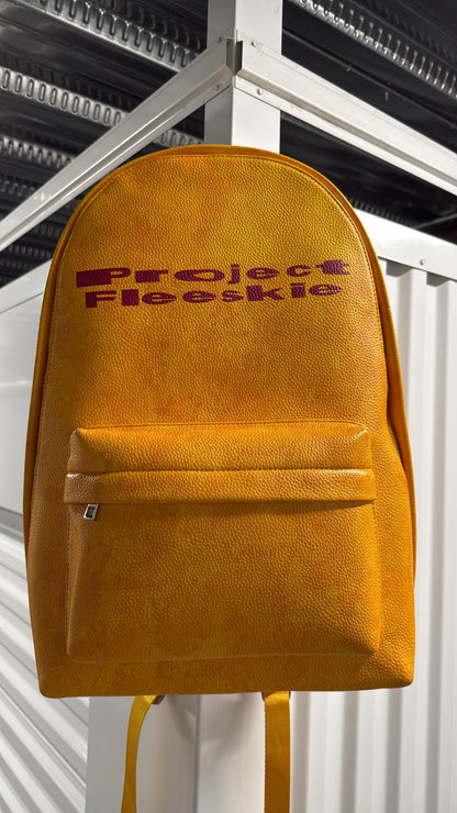 LEATHER BOOKBAG (Yellow)