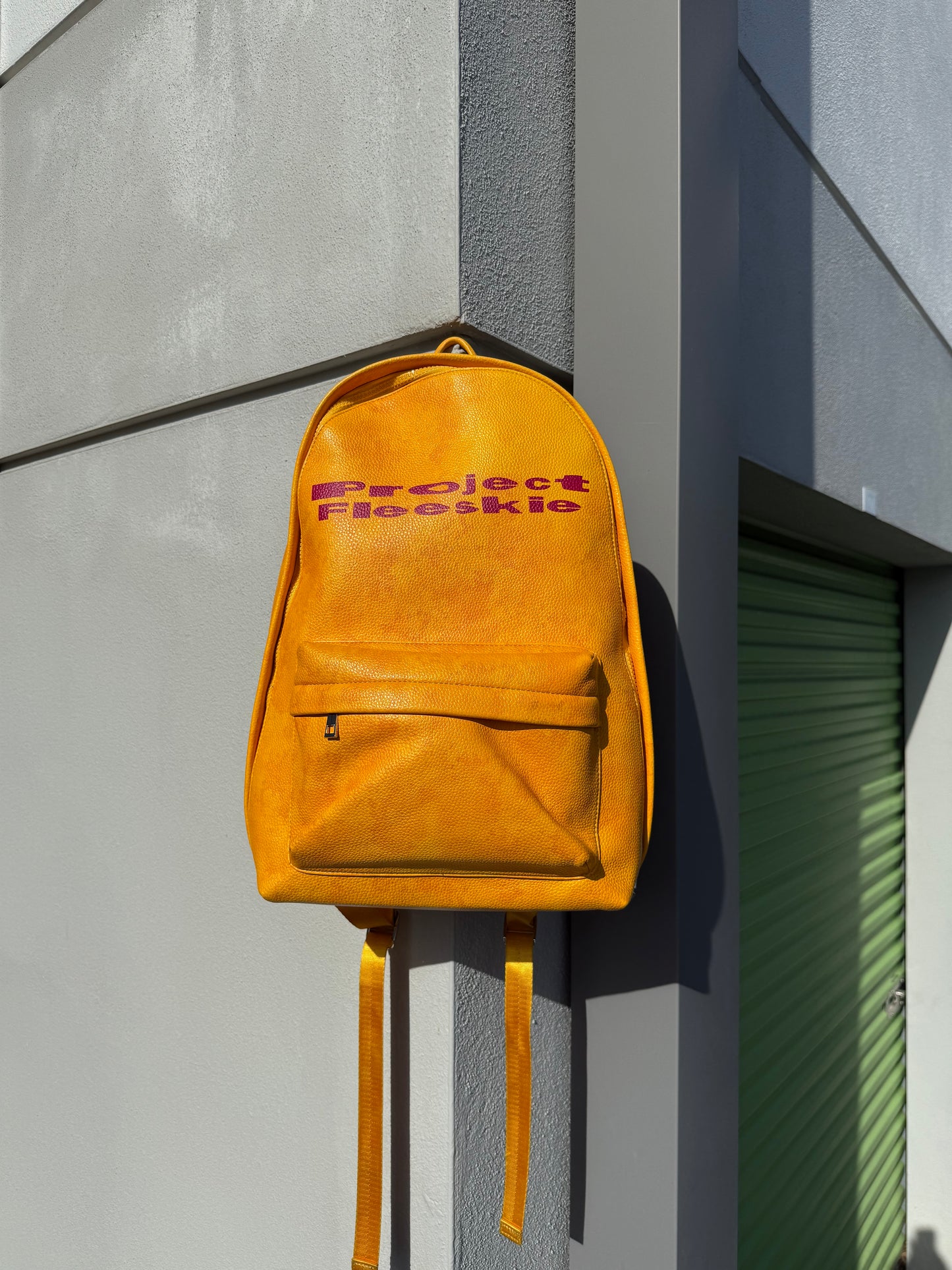LEATHER BOOKBAG (Yellow)