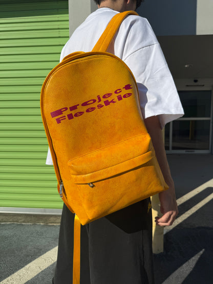 LEATHER BOOKBAG (Yellow)